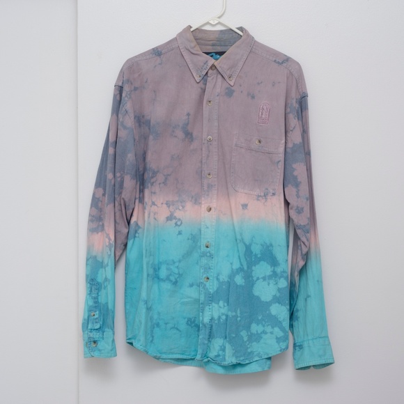 UO Urban Renewal Dyed Button Up, Long Sleeve - Picture 2 of 4